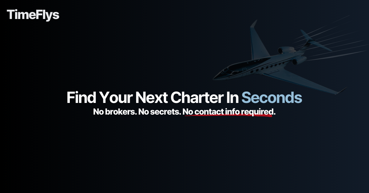 TimeFlys private jet charter platform preview